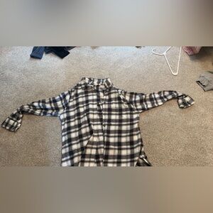 White and black flannel.